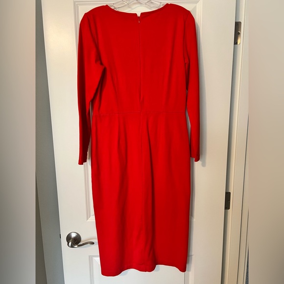 J. Crew Knit Sheath Dress in Flame Red - Size 8 - Picture 4 of 7